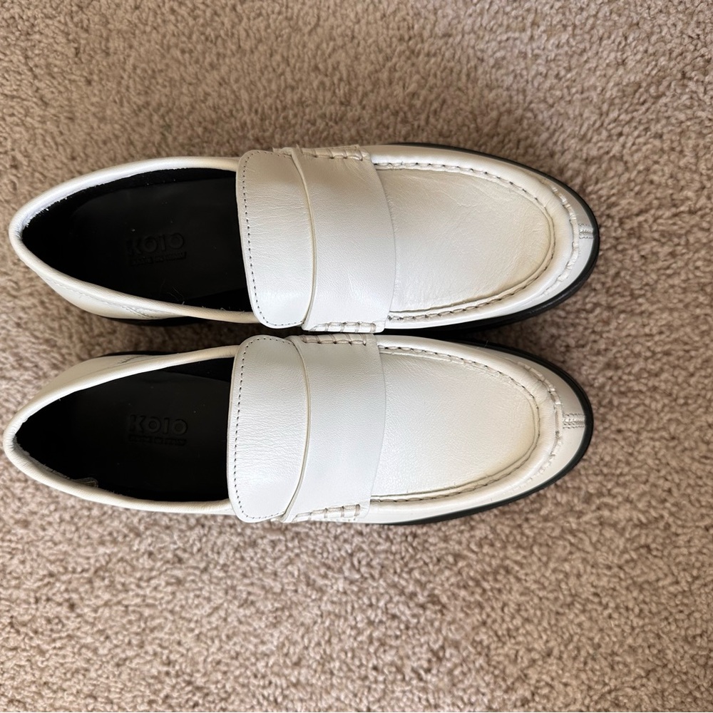 NWT Koio White Platform loafers - Picture 4 of 5